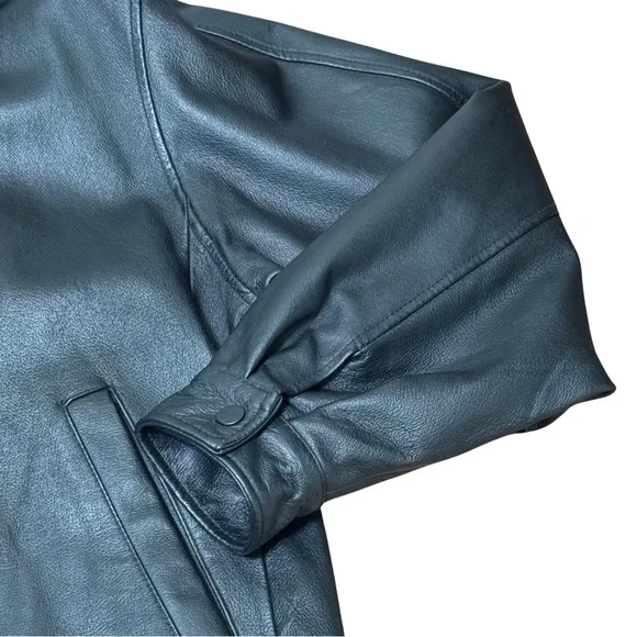 Airborne Leathers Men’s Leather Jacket, Size Large
